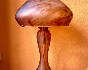 Vintage glazen Vienna Sarah mushroom paddenstoel lamp vloerlamp XL