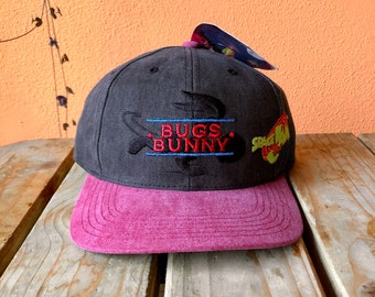 Vintage 1996 Space Jam Looney Tunes Bugs Bunny Strapback cap hat