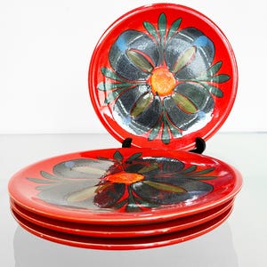 Set of four rare vintage Waechtersbach Germany dinner plates