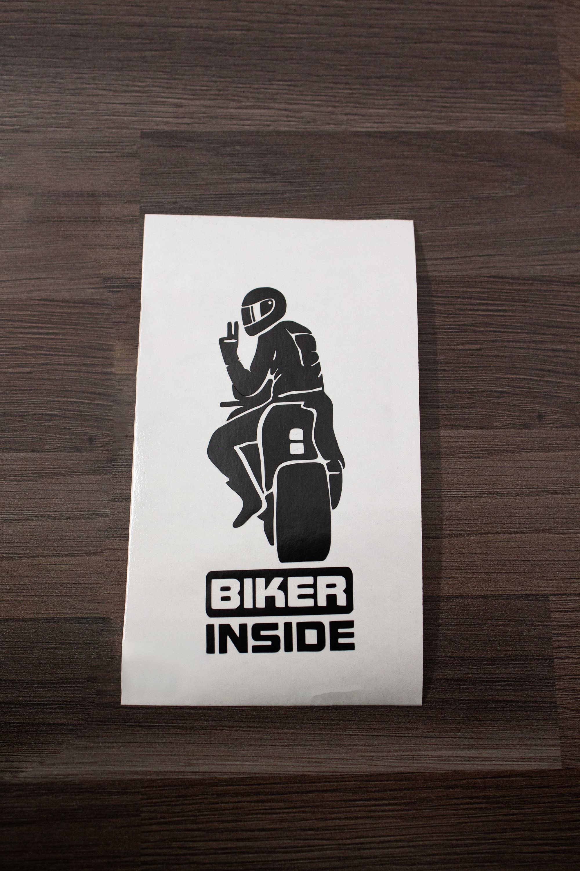 Hellweg Druckerei Motorrad Biker ausser Dienst! Moped Bike Mopped Auto  Aufkleber Sticker Heckscheibenaufkleber