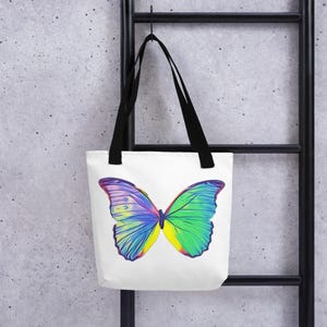 Bunte Schmetterling Tragetasche Vegan Leder Schultertasche für Frauen Lebendige Spaß Schöne Geldbörse Geburtstagsgeschenk für ihre Naturliebhaber Schmetterlinge
