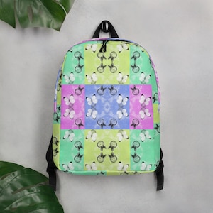 Sac à dos pour ordinateur portable papillons colorés cartable à bandoulière rentrée des classes design papillon mignon lycée voyage randonnée camping