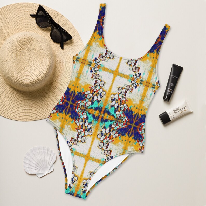 Butterfly Design Onepiece Swimsuit Realwingsbutterflies Etsy