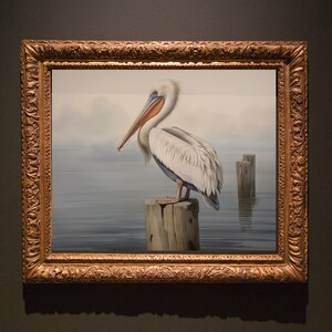 Vintage Pelican Art Print: Audubon-Inspired Nautical Decor (Digital Download)