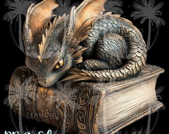 Baby Silver Dragon PNG: Whimsical Fantasy Art (digital Download) - Etsy