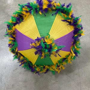 Second Line Mardi Gras Umbrella decorated