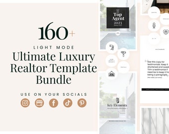 Luxury Real Estate Canva Templates: Social Media Posts Bundle
