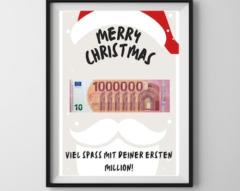 Geldgeschenk Weihnachtsgeschenk, Merry Christmas, Weihnachtsgeschenk zum ausdrucken, PDF Vorlage, DIY