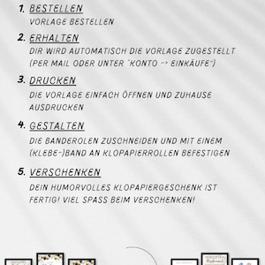 May include: A white background features instructions and examples for a digital gift. The text includes steps for ordering, receiving, printing, designing, and gifting. Below are framed examples of the product, with the words "Digital Designz" and "Digitale Vorlagen zum Sofortdrucken".