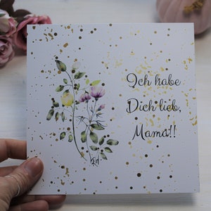 Ansichtkaart "Ik hou van jou, mama!" | Wenskaart | Moederdag | Beste wensen voor Moederdag