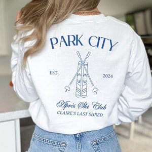 Benutzerdefinierte Après-Ski-Sweatshirts, Ski Bachelorette Crewnecks, Chateau-Crewnecks, Berg-Sweatshirts, Apres Ski Bach, Colorado Bach, Park City