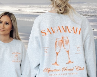 Aperol Spritz Bridal Sweatshirts, Cocktail Themed Group Sweatshirts, Custom Bachelorette Crewnecks, Aperitivo Social Club Bridal Crewnecks