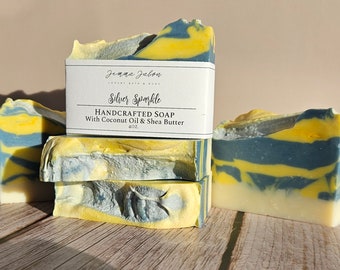 Handmade Soap | Silver Sparkle | All-Natural Soap | Vegan Soap | Eco-Friendly