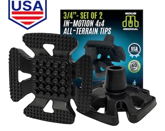 Heavy Duty All Terrain Cane Tip - Enhanced Traction, Non-Slip