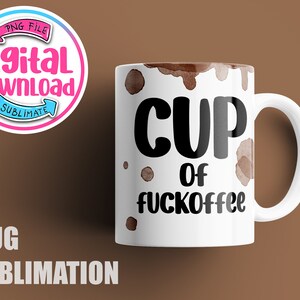 Bürokaffeetasse je Sublimationsdesigns, Becher PNG, Mug Wrap Download, Kaffeebecher Sublimationsdesigns, 15 Unzen und 11 Unzen Bechervorlage