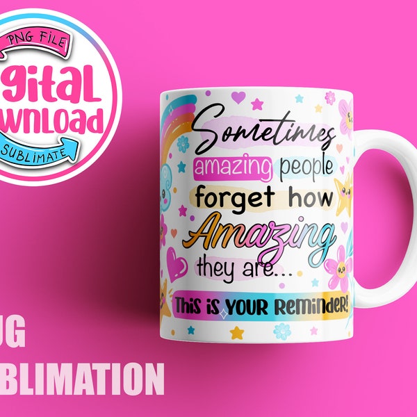 Motivation Mug sublimation designs, Mug Wrap Download, Affirmations Coffee mug sublimation designs, 15 oz and 11 oz mug template