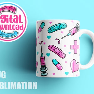 Gift for doctors sublimation design, Mug, Mug Wrap Download, Affirmations Coffee mug sublimation designs, 15 oz and 11 oz mug template
