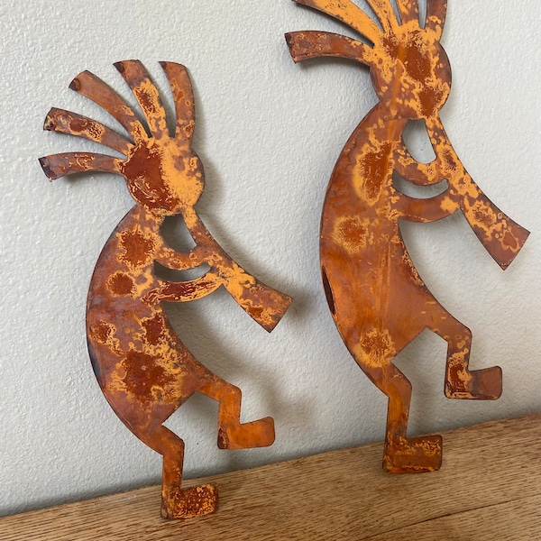 Kokopelli Southwest Metal Wall Art Decor Rusted/Raw Indoor/Outdoor