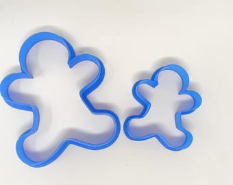 Gingerbread Man Cookie Cutter Set of 2, Biscuit, Pastry, Fondant Cutter