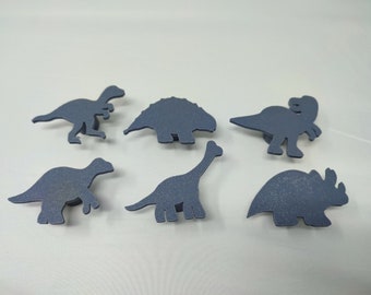 Dino Dinosaur Cabinet knob Cupboard Drawer Pull Handle - different colors avail. - grey