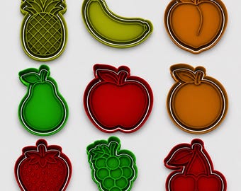 Fruits Cookie Cutters + insert - approx. 8cm