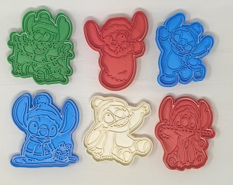 Christmas Lilo & Stitch Cookie Cutters + insert - approx. 8cm
