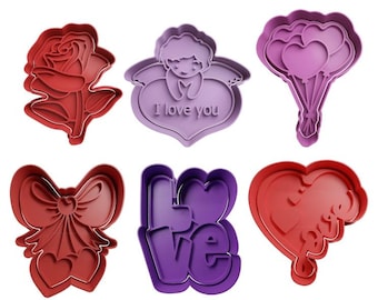 Valentines Day / Love Cookie Cutters + insert - approx. 8cm