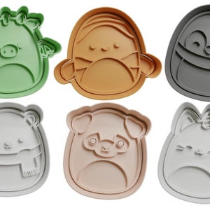Cortadores de galletas Squishmallows + inserto - aprox. 8 cm