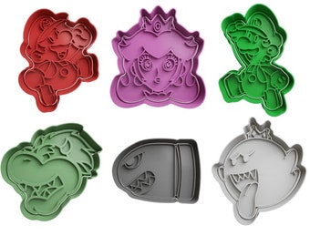 Mario Cookie Cutters + insert - approx. 8cm