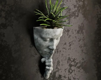 Wall Mounted Plant Pot - face - eco friendly