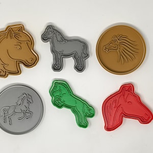 Horse Horses Pony Cookie Cutters + insert - approx. 8cm