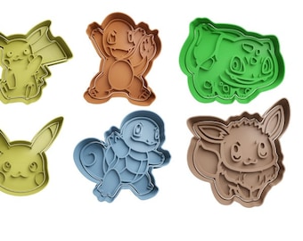 Pokemon Cookie Cutters + insert - approx. 8cm