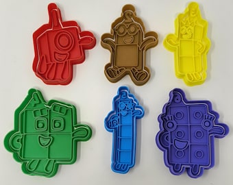 Cortadores de galletas Numberblocks + inserto - aprox. 8 cm
