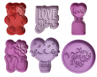 Valentines Day / Love Cookie Cutters + insert - approx. 8cm