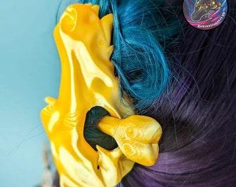 Wolf Skull Hair Pin - unique 3D printed hair accessory