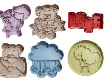 Valentines Day / Love Cookie Cutters + insert - approx. 8cm