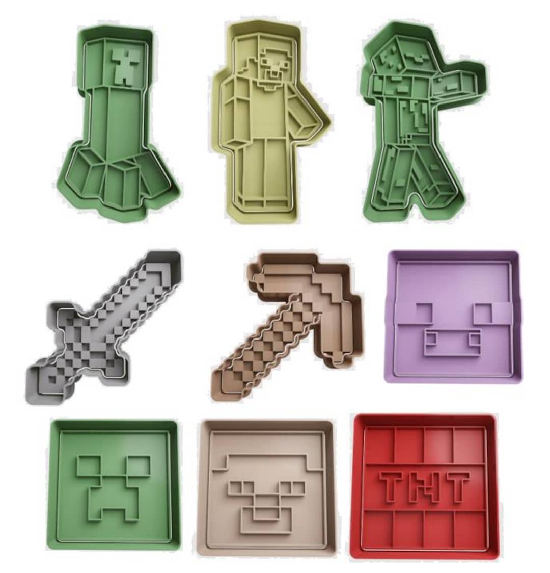 Minecraft Cookie Cutters + Insert - Approx. 8cm - Etsy