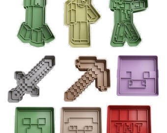 Minecraft Cookie Cutters + insert - approx. 8cm