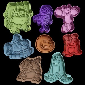 I miei tagliabiscotti Singing Monsters + inserto - circa 8 cm