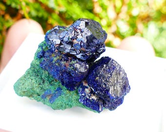 アズライト標本 - モロッコ産の深い青色の結晶構造 - Etsy 日本