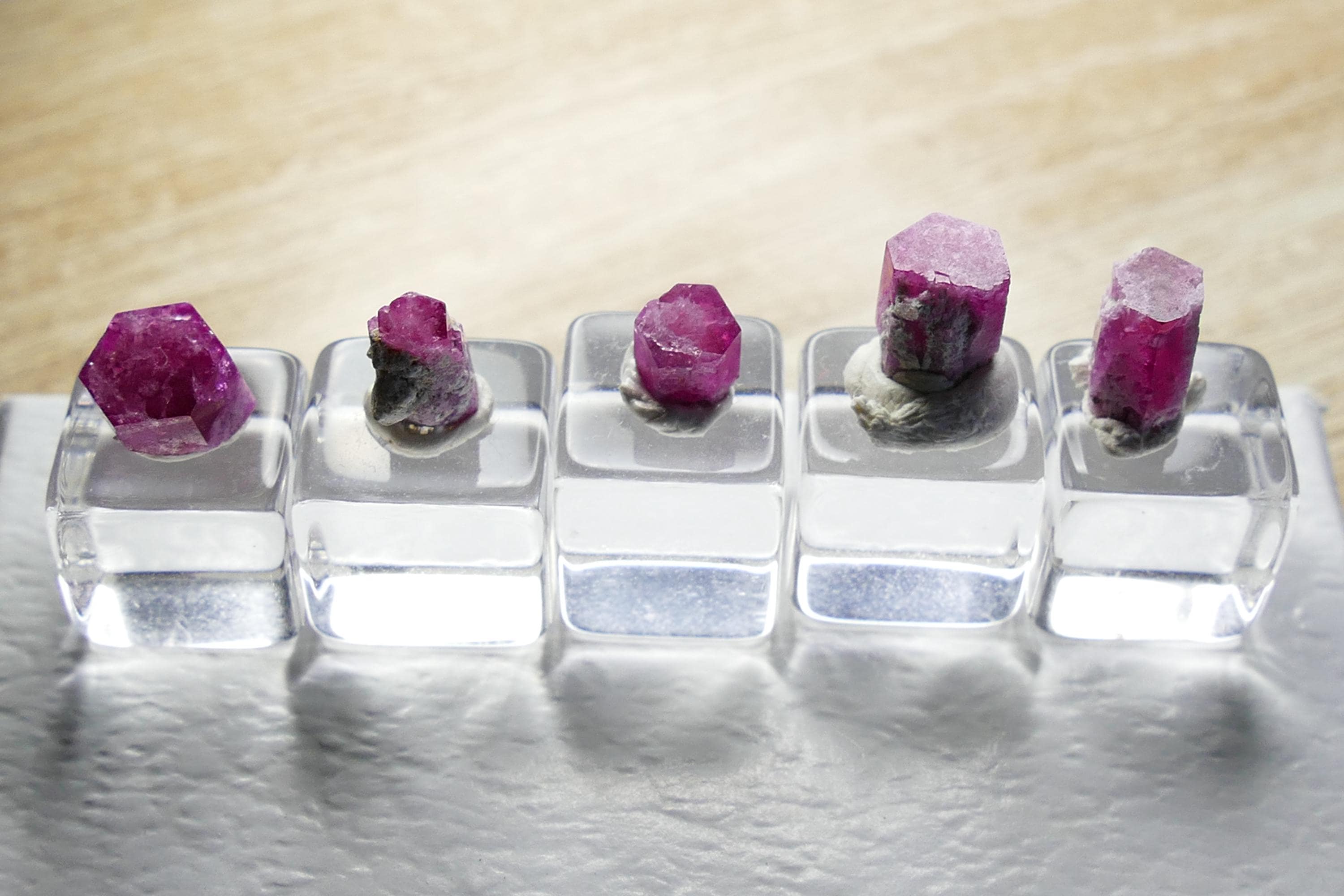 Red Beryl Crystals, Genuine 100% Natural Red Beryl Mineral