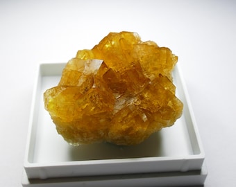 Golden Yellow Fluorite from Germany, Old Find 17.6