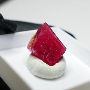 Rhodonite from Brazil, Rare Mineral Specimen 1.09 - Gemmy Red Rhodonite Crystal