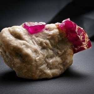 Genuine Natural Ruby on Marble Matrix, Natural Raw Ruby Mineral Specimen 11.6 , 30*23*16 mm