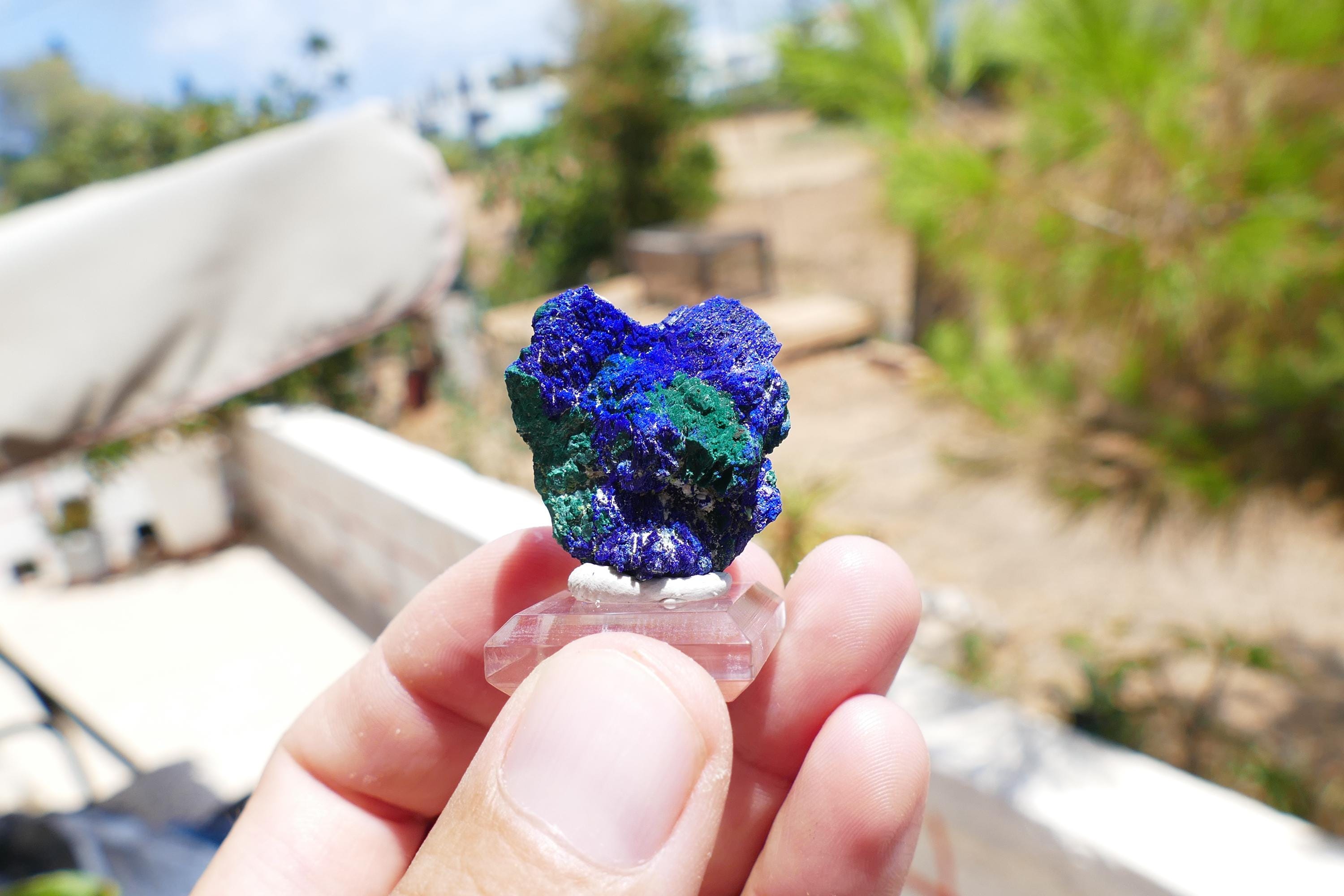 アズライト＆マラカイト ツメブ鉱山、ナミビア 16.4 、本物の天然