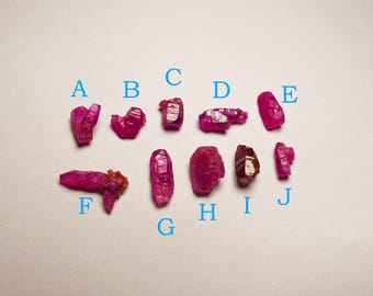 1.12 Natural Uncut Raw Ruby Crystals Specimens Deep Red Color sizes: 6.8 mm up to 13.4 mm