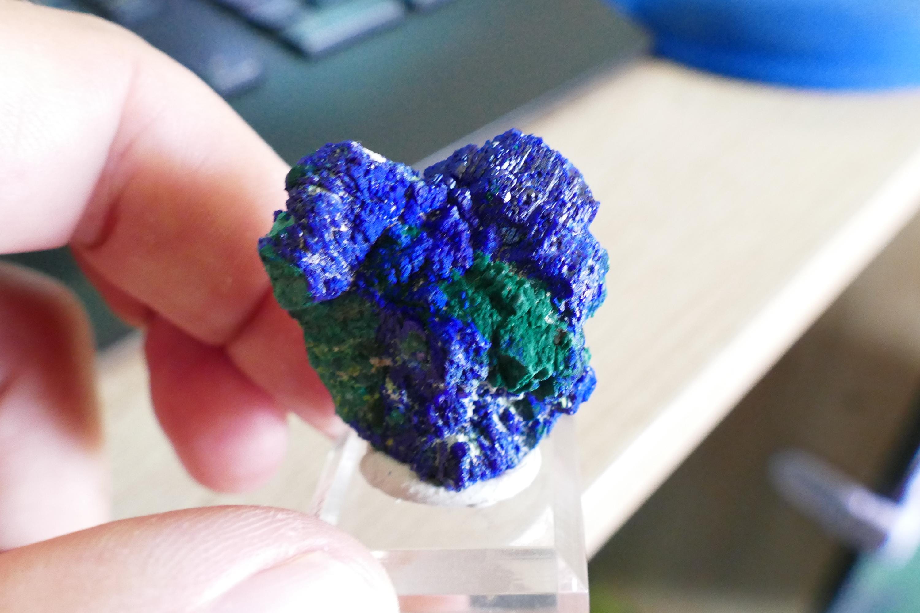 アズライト＆マラカイト ツメブ鉱山、ナミビア 16.4 、本物の天然