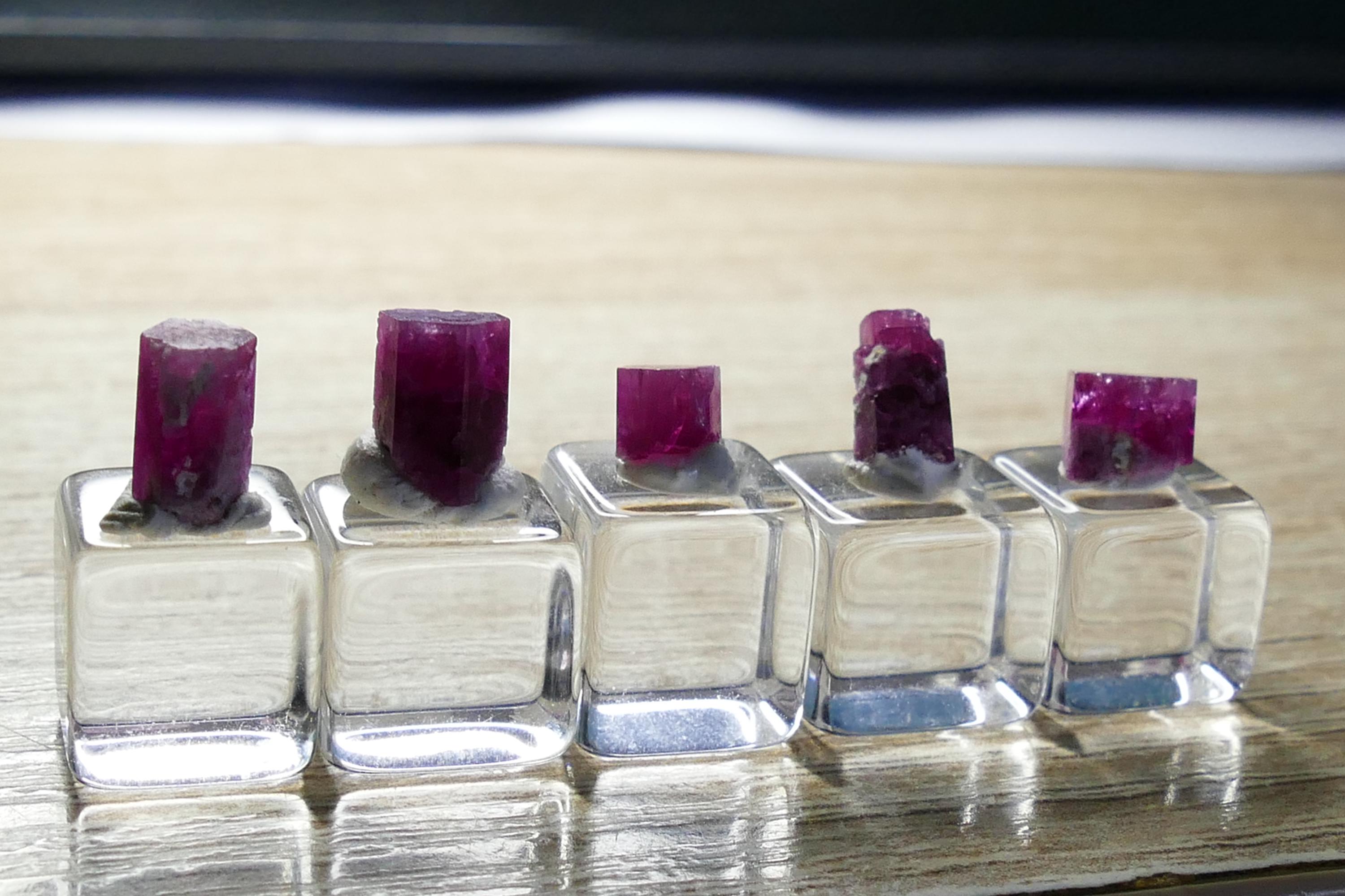 Red Beryl Crystals, Genuine 100% Natural Red Beryl Mineral