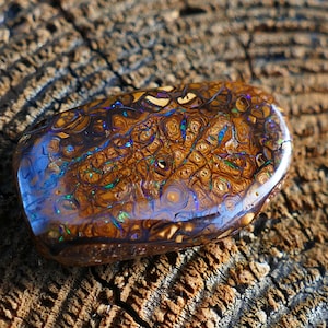 17.5 ct Koroit Boulder Opal Cabochon – Natural Australian Opal | Polished Freeform Gem | Collector-Grade