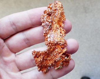 Native Copper Mineral Specimen Natural 24.4 grams, Genuine Natural Unpolished Copper Crystal